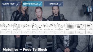 Fade To Black - Metallica | Second Guitar Tab | James Hetfield Guitar | Tutorial by Guitar Tabs