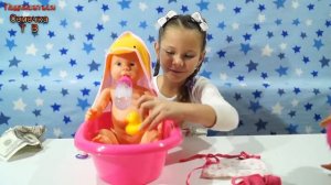Набор Кукла Беби Борн 43 см девочка ванна аксессуары New Born Baby видео про Беби Борн рас