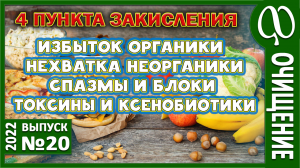4 пункта закисления. 4 ножки стула. Шлюзы очищения. Коксование. Пример выход из онкологии.
