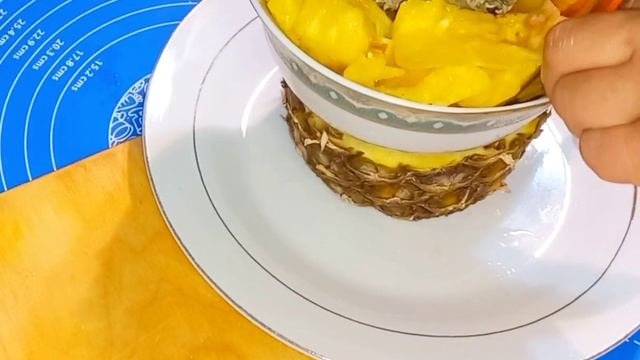 Фруктовая нарезка ананас апельсин#фруктаваянарезка
