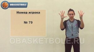 Жесты судей в баскетболе-номер игрока-№ 79