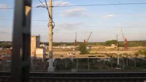 Отправление со станции Лиски. Мост через Дон. Вид из окна поезда.