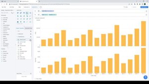 Курс FineBI. Занятие 10. Создание визуализации "Двойная ось"