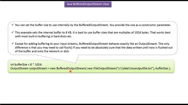 What is BufferedOutputStream in Java? | Java IO | Java Tutorial смотреть онлайн