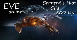 EVE online. Gila- 800 Dps Serpentis Hub.