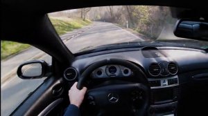 Mercedes CLK 500 REVIEW POV AUTOBAHN ACCELERATION NO SPEED LIMIT