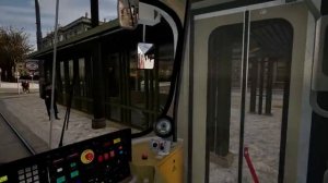 Старый трамвай с прицепом! Зимний утренний рейс в TramSim на E2!