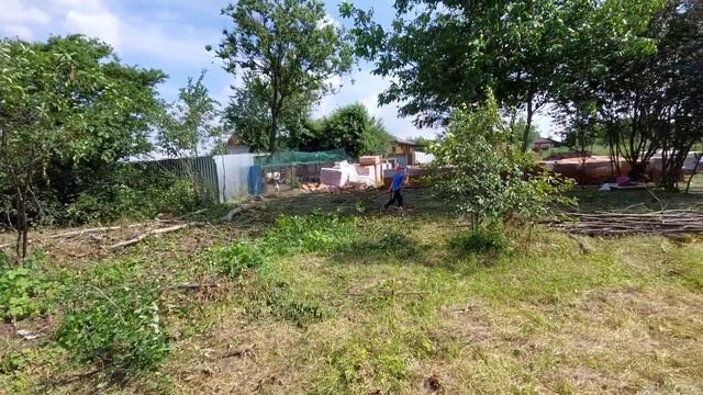 Экскаватор корчует пни.Финальная стадия уборки на участке смотреть онлайн