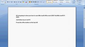 How to save 2007 word document into 97-2003 word document