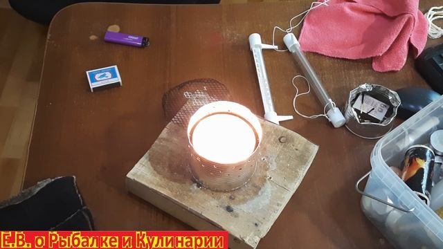 СУПЕР МИНИ ПЕЧЬ из консервной банки с мощной свечкой с 5 фитилями,ОБОГРЕЕМ палатку на зимней рыбалк