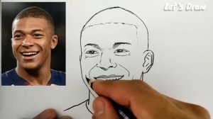 ASMR DRAWING kylian mbappe from psg  football club