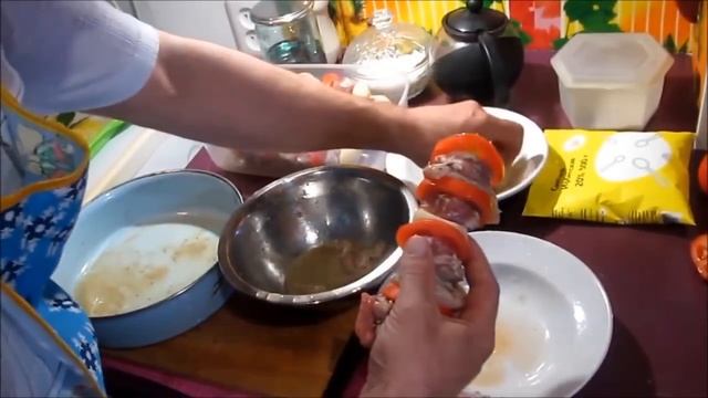 Свинина с куриным филе и картофелем в духовке. смотреть онлайн