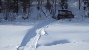 Зимний тест драйв вездехода "АРГО" Ночёвка на егерской избе.