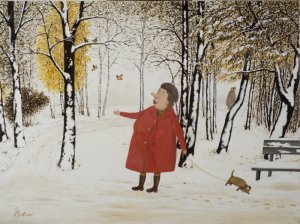 Зима в провинции на картинах Валентина Губарева
