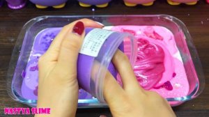 PURPLE vs PINK SLIME ! Mixing Random into GLOSSY Slime ! Satisfying Slime Video #569