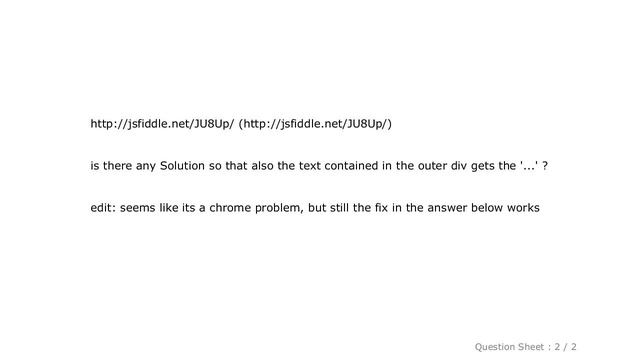 HTML : text-overflow: ellipsis not working in a div containing a div in Chrome