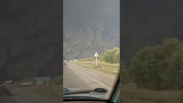 В Казахстане крупный пожар