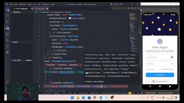 Show SignIn/Home Screens based on authentication flutter. AuthState changes inside flutter firebase