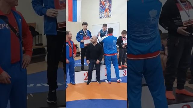 Награждение призёров. Вольная борьба, категория до 60кг. смотреть онлайн