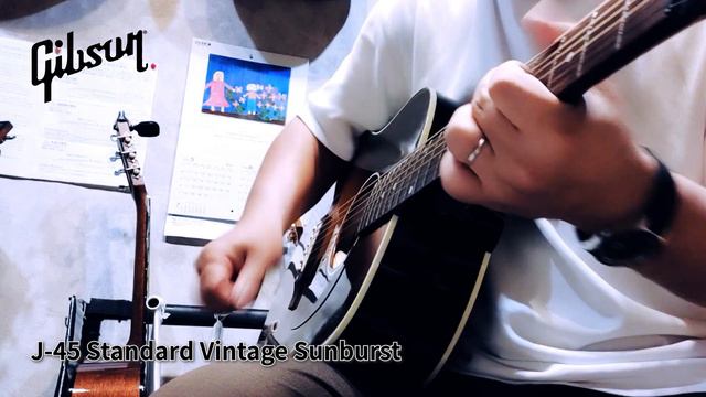Gibson J-45 Standard Vintage Sunburst смотреть онлайн