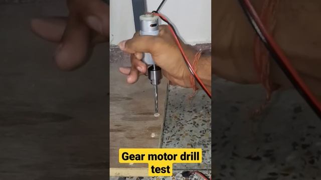 Gear motor drill test