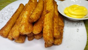 Вкусные хрустящие картофельно-сырные палочки