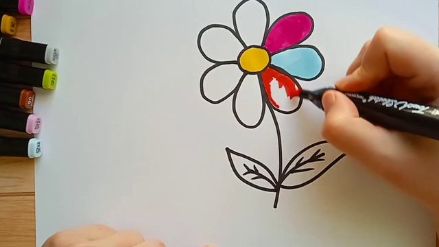 How to draw a flower/ Как просто  нарисовать цветок?
