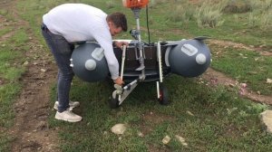 Съемные транцевые колеса на струбцинах для лодок НДНД