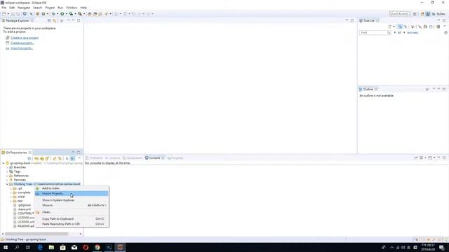 How to import a project from Git or Github in eclipse (Springboot) смотреть онлайн