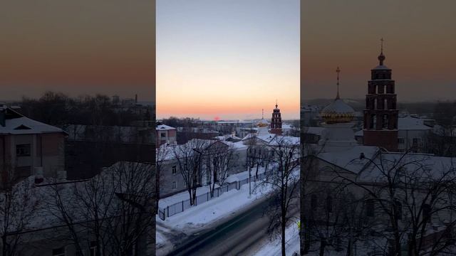 Доброе утро! Ярославль. Морозное красивое утро.❄️ Yaroslavl. Frosty beautiful morning.