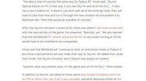 Bethesda Explains Why Skyrim Was Remastered Over Oblivion