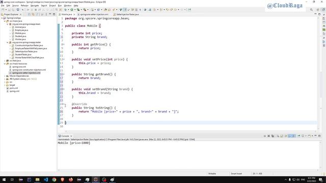 SpringCore-08. Setter injection with multiple fields in spring framework | #cloudraga смотреть онлайн