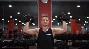 Жим Арнольда сидя на скамье. Упражнение #21