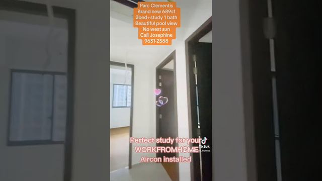 Brand new Parc Clematis 2bed+study 1Bath 689sf. Beautiful pool view, no west sun. Call 9631-2588 Jo смотреть онлайн