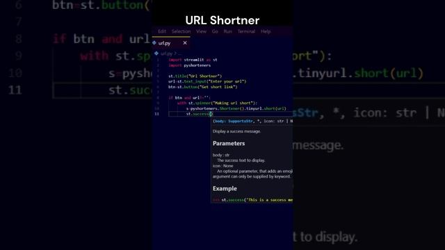 Url Shortener in Python #python