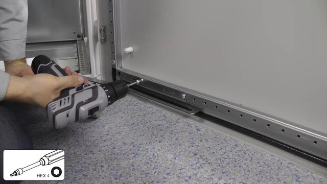 Внутренний монтаж. Установка ограничителя двери на напольный шкаф. Видео №02. ПРОВЕНТО смотреть онлайн