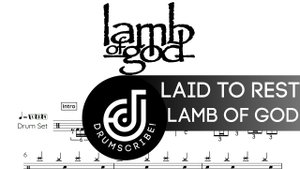 Lamb of God - Laid to Rest ( + Drumless track) (Drum transcription) | Drumscribe!