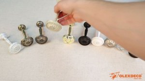 Держатель для штор "Розетка". Красивый элемент декоры и способы его установки.