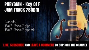 F PHRYGIAN backing track rock jam track 78 bpm