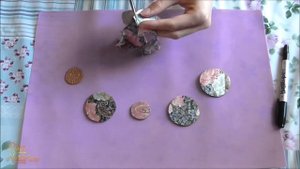 Кабошоны из эпоксидной смолы, ткани и полимерной глины