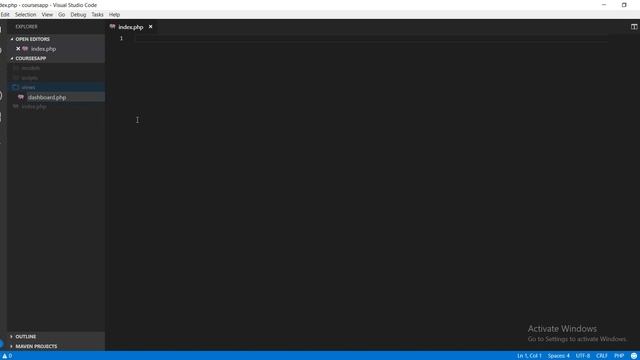 Simple Course Management System in PHP & MySQL: 4 - Folder Structure
