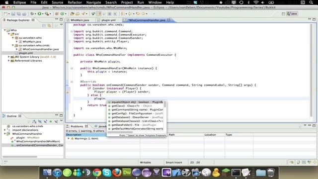 Bukkit Plugin Development [2] - Building your first /who plugin! смотреть онлайн