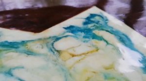 Стол для беседки с заливкой эпоксидной смолой