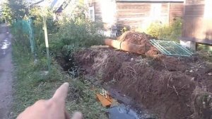 Рощино снт 'Озерное' чистка канавы. Мини экскаватор.