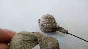 Мак из гофрированной бумаги, мастер-класс