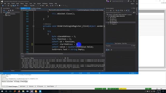 Modicon M340 Modbus TCPIP communication With Visual C
