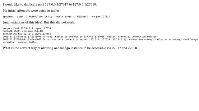DevOps & SysAdmins: duplicate 127.0.0.1 port, specifically for mongo смотреть онлайн