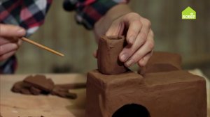 Подсвечник из глины своими руками. Декоративная печка из глины. Часть 2