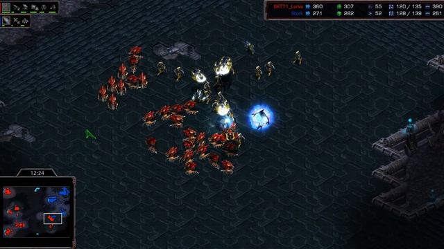 MUTAS AGAIN?? Larva ?? (Z) vs Stork ?? (P) on Blue Storm - StarCraft - Brood War REMASTERED смотреть онлайн