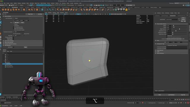 Robot Character in Maya 2024 (Hard Surface 3D Modeling Tutorial)